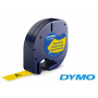 Etiqueta basica 9-12mm DYMO 91332 91332 -DYMO Negro sobre Amarillo 12mm x 4mt Etiqueta Plastica Letratag