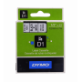 Etiqueta Pro 12mm DYMO 45013 45013 -DYMO 12mm Negro en Fondo Blanco Cinta 7mt D1-Label Cassette