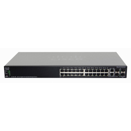 Admin 16-24 PoE Cisco SG500-28P SG500-28P CISCO 24-1000-PoE+ 180W-tot 4-SFP-Combo 72Gbps Switch
