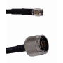 Cable coax armado Generico NM2SM-1M NM2SM-1M 100cm .SMA-Macho N-Macho RG58 Cable Coaxial Negro