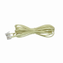 Telefono Analogo Otras Marcas 2RJ-2 RJ11-2MM -2mt Cable Telefonico 2-Conductores RJ11/14 M-M 6P2C Blanco 2mt