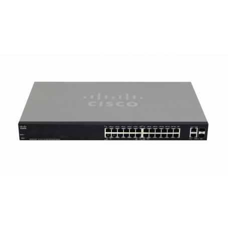 Admin 8-12 PoE Cisco SF200-24P SF200-24P CISCO 24-100(12-PoE48V-af) 100W-tot 2-SFP Switch Smart Rack SLM224PT
