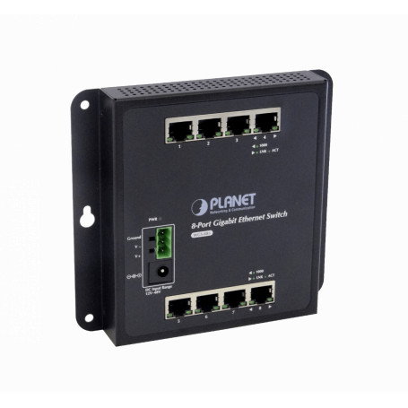 Industrial PLANET WGS-803 WGS-803 -PLANET 8-1000 Switch Industrial no-Admin Plano/DIN req/12-48VDC IP30