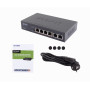 Switch no administrable POE PLANET FSD-604HP FSD-604HP PLANET 6-100(4-PoE+af/at) Extend-250mt 60W-tot Switch req-cable