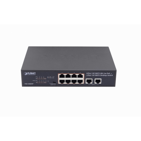 Switch no administrable POE PLANET FSD-1008HP FSD-1008HP -PLANET 10-100(8-PoE+af/at) 120W-tot Switch no-Admin Rack-10p Rack-19p