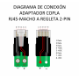 DC Conector/Splitter Generico AD-POEMODSCREW AD-POEMODSCREW AIR802 RJ45-MACHO A REGLETA 2-PIN CONVERTIDOR ADAPTADOR COPLA