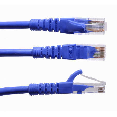 Cat5e entre 7,0 y 30mt Linkmade CPA-75L CPA-75L 7,5MT CAT5E Azul CABLE PATCH INYECTADO MULTIFILAR 7.5m