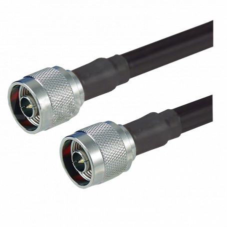 Cable coax armado Generico CA3N003 CA3N003 - 90cm 0,9mt N-Macho N-Macho LMR400 Cable Coaxial Negro