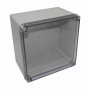 Caja Gabinete Plastico TIBOX TJ-AT-2020 TJ-AT-2020 -TIBOX 200x200x130mm Tapa-Transparente Caja-Gris Plastica IP66 RoHS