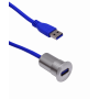 Copla HDMI USB Keystone Generico USB3-22MM USB3-22MM Panel-Diametro-M22mm Cabeza-28mm USB-AH USB3.0 Cable 60cm A-M Alt-34mm