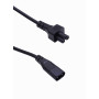 Cable de Poder Generico C8MT C8MT Fig8-C8-Macho Trebol-C5-Hembra Cable Poder 30cm Negro 10A 3x0,75mm