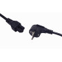 Cable de Poder Generico CSMT CSMT 0,6mt Schuko-Macho Trebol-Hembra Cable Poder Negro 6A 3x0,75mm2 60cm