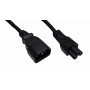 Cable de Poder Linkmade CCMT CCMT 1,5mt Negro Trebol-C5-Hembra C14-Macho Cable Poder 6A 3x0,75mm2 150cm