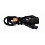 Cable de Poder Linkmade CCMT CCMT 1,5mt Negro Trebol-C5-Hembra C14-Macho Cable Poder 6A 3x0,75mm2 150cm