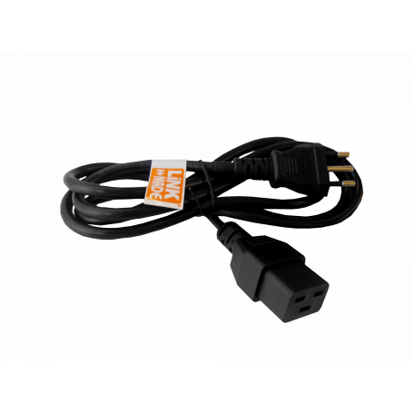 Cable de Poder Linkmade CIMD CIMD 1,4mt C19-Hembra Chile-It-Macho Cable Poder Negro 10A 3x1,0mm2 140cm