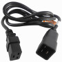 Cable de Poder Linkmade CDMD CDMD 1,4mt C19-Hembra C20-Macho Cable Poder Negro 16A 3x1,5mm2 140cm