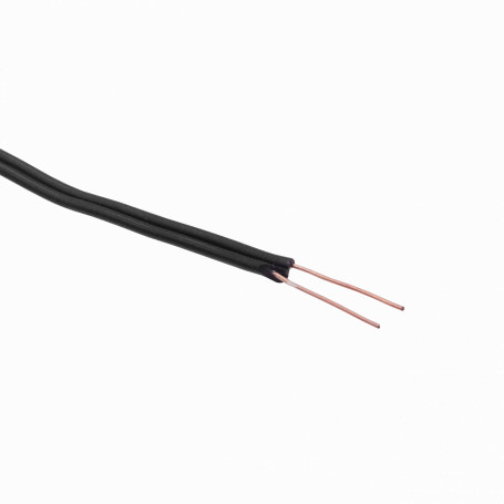 Conductor 0,1-0,9mm2 Generico 2X18AN-CCA 2X18AN-CCA -2x18AWG CCA 100mt Unifilar Negro Paralelo Cable Acometida 2x0,81mm2