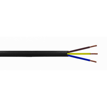 Conductor 0,1-0,9mm2 Generico CORDON5 CORDON5 100mt 2A (3A-Max) Cable Electrico 3x0.50mm Negro 300V