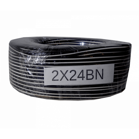 Conductor 0,1-0,9mm2 Generico 2X24BN 2X24BN -2x24AWG 2x0,2mm2 100mts Cable Blanco/Negro Paralelo Multifilar