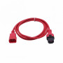 Cable de Poder Generico RCMC RCMC 1,8mt Rojo Macho-Hembra Cable de Poder C13/C14 7A 3x0,82mm2 180cm
