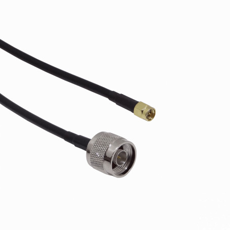 Cable coax armado Generico NM2SM-2M NM2SM-2M 2mt .SMA-Macho N-Macho LMR195 Cable Coaxial Negro 200cm