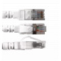 Cable Cat6A Linkmade C6AW-10 C6AW-10 LINKMADE 1mt Cat6a U/FTP Blanco LSZH Cable Patch Inyectado Multifilar