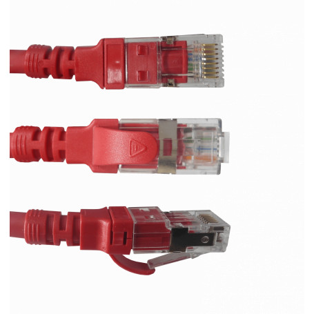 Cable Cat6A Linkmade C6AR-20 C6AR-20 LINKMADE 2mt Cat6a U/FTP Rojo LSZH Cable Patch Inyectado Multifilar