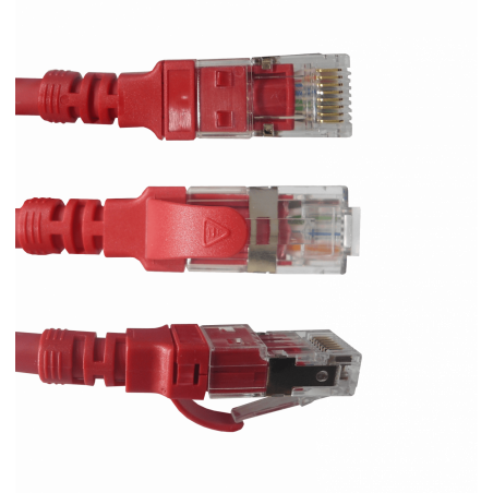 Cable Cat6A Linkmade C6AR-10 C6AR-10 LINKMADE 1mt Cat6a U/FTP Rojo LSZH Cable Patch Inyectado Multifilar