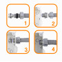 Flexible Metalico Otras Marcas FLEXU-20 FLEXU-20 M20-30 20mm Rollo-30mt Conduit Metalic Cubierto-PVC Semi-Flex 1/2-Pulg