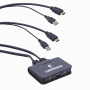 Equipo KVM Generico KVM-2HDMI KVM-2HDMI KVM 2-HDMI 2-USB2.0 Cables integrados inc-Hub-USB Boton-3,5mm