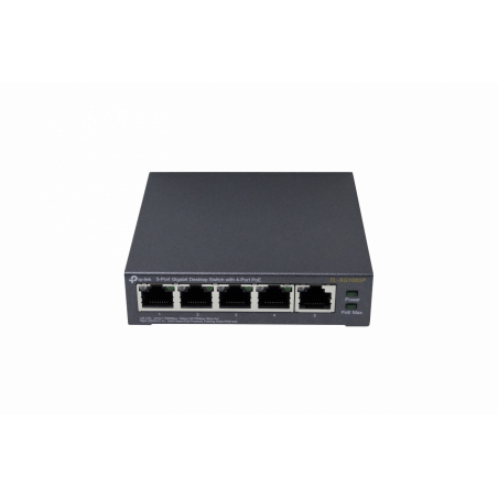 Switch no administrable POE TP-LINK TL-SG1005P TL-SG1005P TP-LINK 5-1000(4-PoE48V-af) 53W-total Switch no-Admin no-Rack