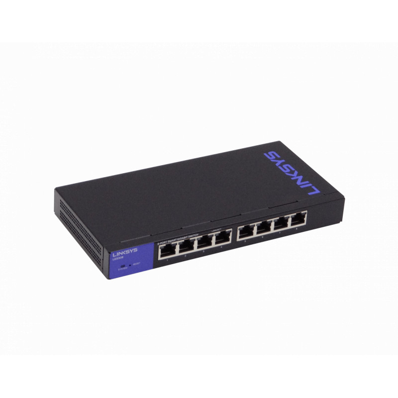 LGS308 LINKSYS 8-1000 Switch Smart no-Rack 210x103x25mm
