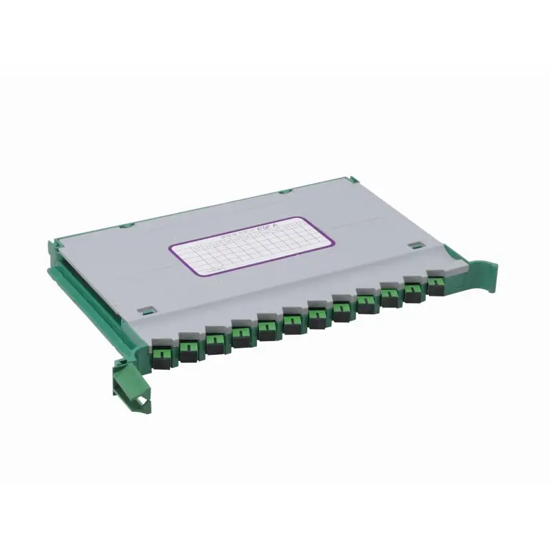 ODF-A Bandeja 12-SC/APC para Cabecera tipo ODF incluye pigtails-SM y coplas