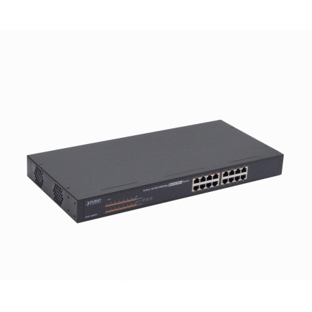 Switch no administrable POE PLANET GSW-1600HP GSW-1600HP PLANET 16-1000-PoE48+af/at 220W-total Switch no-Admin Rack