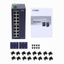 Industrial PLANET ISW-1600T ISW-1600T PLANET 16-100 Switch Industrial Riel-DIN no-Admin req/12-48VDC/24VAC