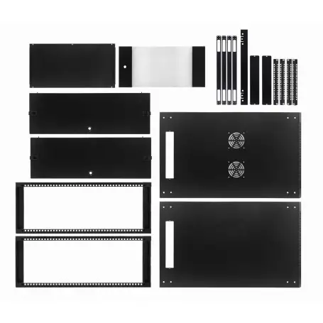 Bastidor abierto 12 a 45U Linkmade RK06-10LD RK06-10LD 100cm-Fondo 6U Desarmado Gabinete Rack Negro