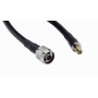 Cable coax armado Generico RM4NM-30CM RM4NM-30CM 30cm RPSMA-Macho N-Macho LMR400 1-Pie Cable Coaxial Negro 0,3mt 1ft