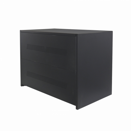 Caja Gabinete Metal Generico EBM-C EBM-C Gabinete metalico 454x616x681mm desarmado multiuso negro p/8-baterias