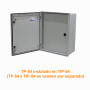 Armado Tab. electrico TIBOX TP-54 TP-54 TIBOX 463x345mm Contrapuerta Metalic p/Tablero Gabinete 500x400 TIP-54