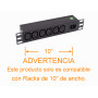 PDU / Enchufes IP Generico RG106-C13 RG106-C13 PDU 10A Enchufes 6-Hembra-C13 1-Macho-C14 Rack-10-pulgadas sin-cable
