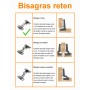Candado Cadena Generico BISA-R BISA-R Bisagra Recta Reten 35mm para Mueble inc-4-tornillos Cazoleta