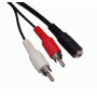 Cable Audio Video Generico AUDIO-05HR AUDIO-05HR 2-RCA-M 1-3,5mm-H 0,5mt Cable Audio Plug-RCA 0.5mt Phone-1/8