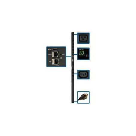PDU / Enchufes IP Tripplite PDUMV20HVNETLX Tripp Lite 3.2-3.8kW Single-Phase Switched PDU with LX Platform Interface, 200-240...
