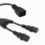 Cable de Poder Generico CDMC2 CDMC2 2-C13 C20 2-Hembra-10A 1-Macho-16A Cable Poder 8+5cm Negro