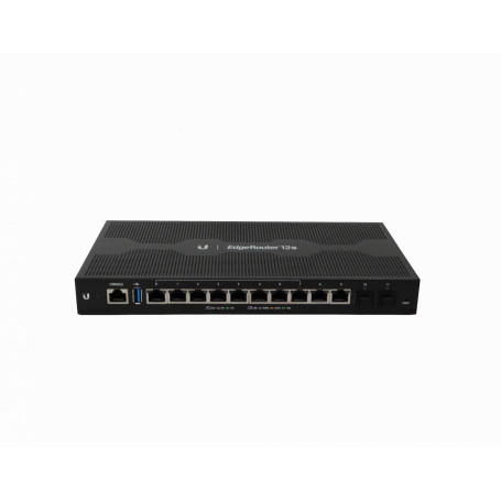 Multiwan 1000mbps Ubiquiti ER-12P ER-12P UBIQUITI 10-1000-PoE 2-SFP USB Console Router Opc-Rack 4x1GHz inc-24V
