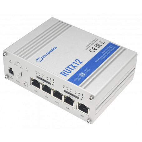 Internet 4G Teltonika RUTX12 RUTX12 Router doble modem LTE cat6 bonding balanceo de carga failover