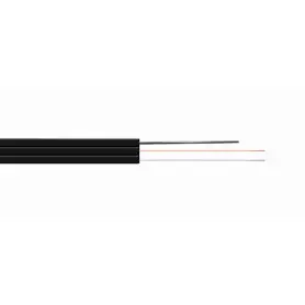 Monomodo Cable 1-10 Fibras Fibra CFSQ2N CFSQ2N 1km LSZH 2-Fibra-SM-G652D 1-Portante 2-FRP Cable Negro Fibra Drop