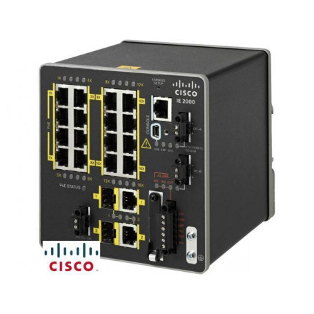 Industrial Cisco IE-2000-16PTC-G-E IE-2000-16PTC-G-E Switch 16-100 2-uplink cisco industrial 16 puertos poe