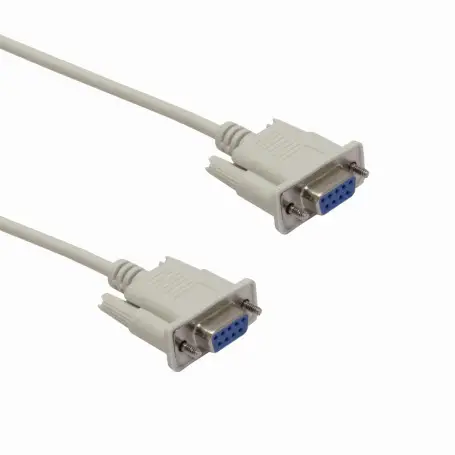 DB9 DE-09 / DB25 / CEN36 Otras Marcas DB9-3HH-N DB9-3HH-N Null-Modem 2,5mt DB9-Hembra-Hembra 252cm Cable Cros Serial RS232 DE-09
