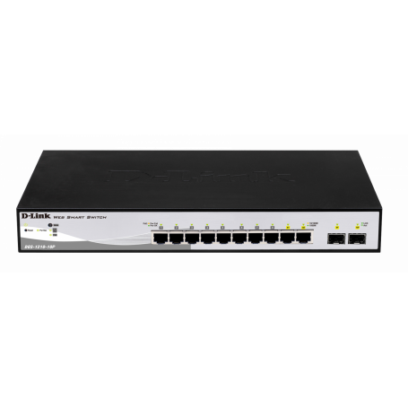 Admin 8-12 PoE Dlink DGS-1210-10P DGS-1210-10P D-LINK 8-1000-PoE48V+af/at 2-SFP-Combo 78W-total Switch Smart